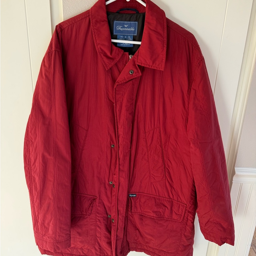 Faconnable Men's Deep Red Lightweight Jacket